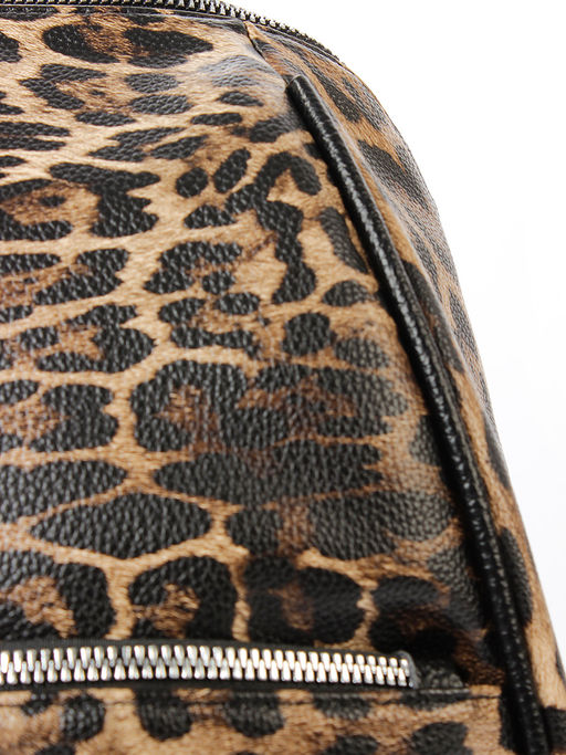 LACCOMA рюкзак Мэри-HL040-леопард темно-коричневый эко кожа хлопок фото 4