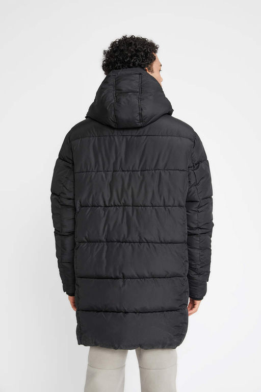 Парка-пуховик из шелковой ткани с водоотталкивающим эффектом DeFactoFit и капюшоном  фото 10