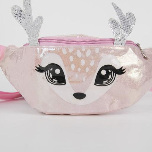 Сумка детская поясная Оленёнок на молнии, цвет розовый - NAZAMOK KIDS фото 4