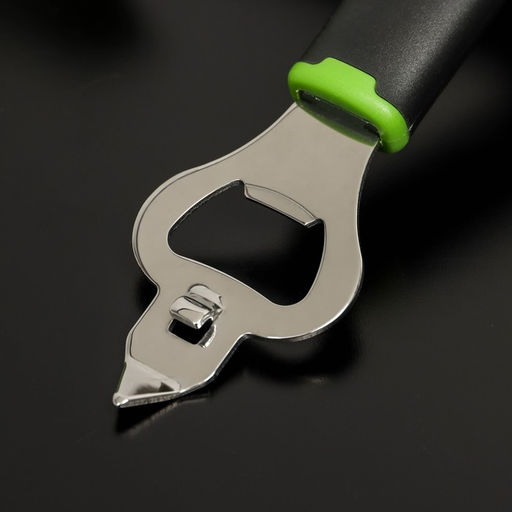 Нож консервный Доляна Lime, 18×4.5 см, цвет чёрно-зелёный