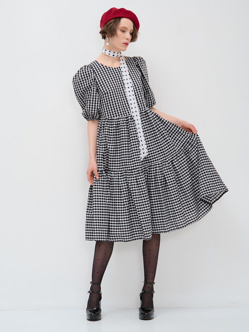 Платье с рукавами-буфами OD-789-3