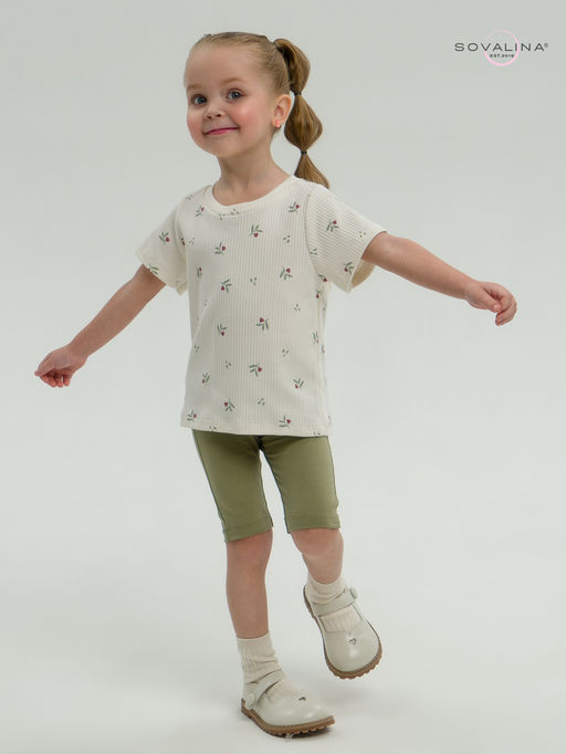 Костюм Актив бордовые тюльпанчики-оливка - Sovalina фото 24