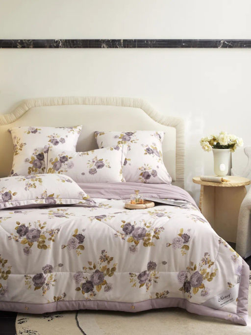 Одеяло MENCY Двухстороннее с простыней на резинке и наволочками ODMENDR007  фото 4