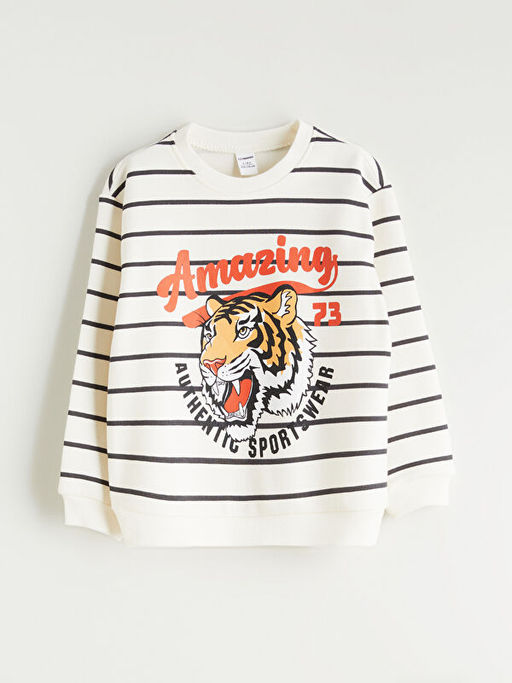 Bisiklet Yaka Erkek Bebek Sweatshirt