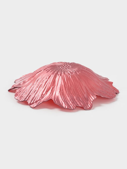 Блюдо сервировочное «Маки», d=30 см, стекло, красное