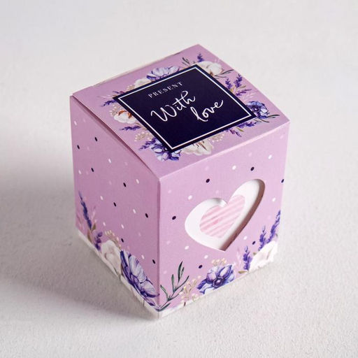 Цена за 5 шт. Коробка бонбоньерка, упаковка подарочная, «С любовью и нежностью», 6 х 7 х 6 см