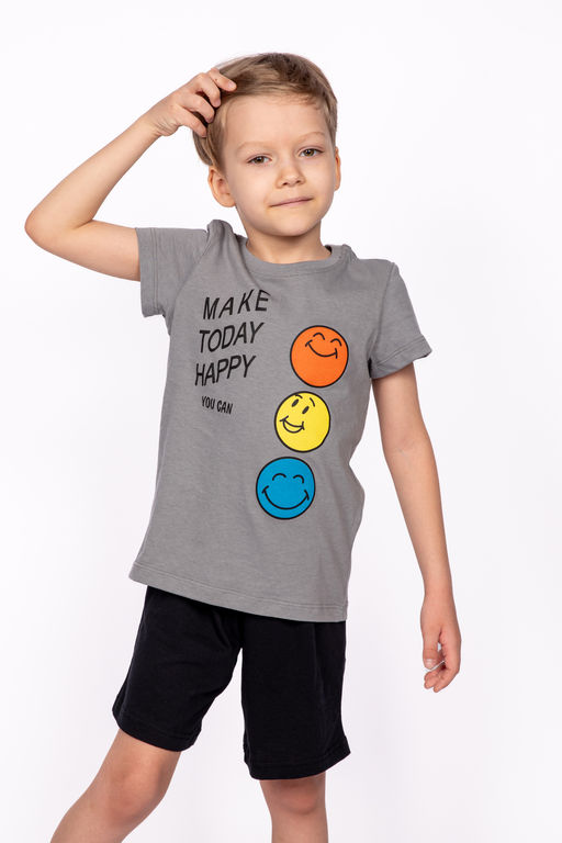 Комплект для мальчика (джемпер кор.рукав+шорты) 0422 - Let's go фото 7