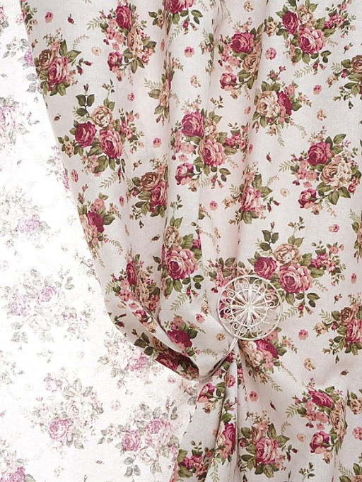 Хлопколен Чайная роза на суровом, СОРТ2, ш.1.5м, лен-20%, хлопок-80%, 125гр/м.кв - Купава фото 7