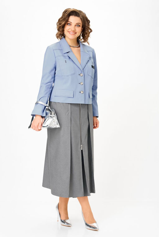 Костюм Aira Style 24139 серо-голубой