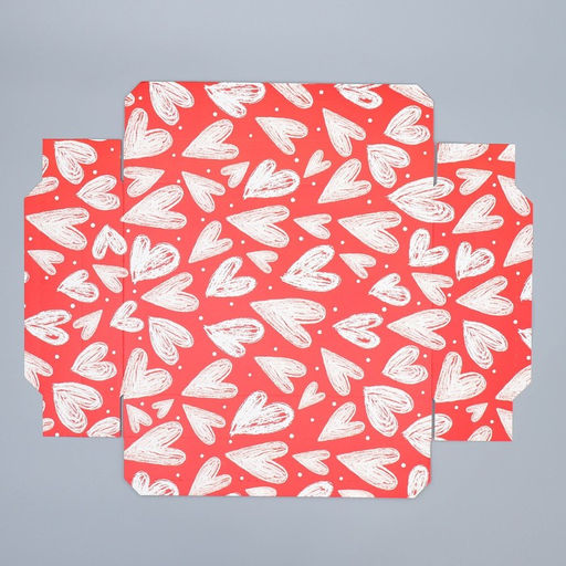 Коробка подарочная складная, упаковка, «Сердца», 30×20×9 см