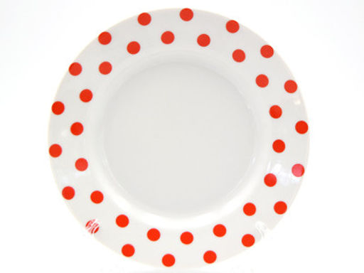 Ф_Тарелка 175 мм мелкя ф.653, Идиллия "Горошек" красный арт. ДБ_9С2021Ф34 ДОБРУШСКИЙ