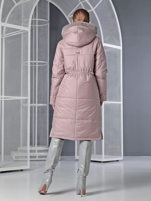 25406 Пальто серо-лиловый - Dizzyway фото 3