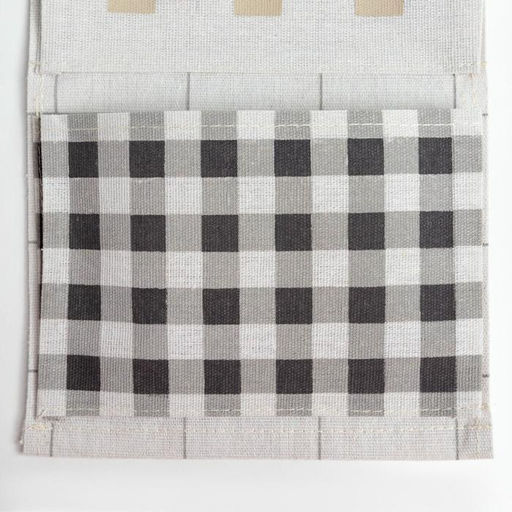 Кармашек текстильный Клетка 2 отделения, 20х41 см - Этель фото 5