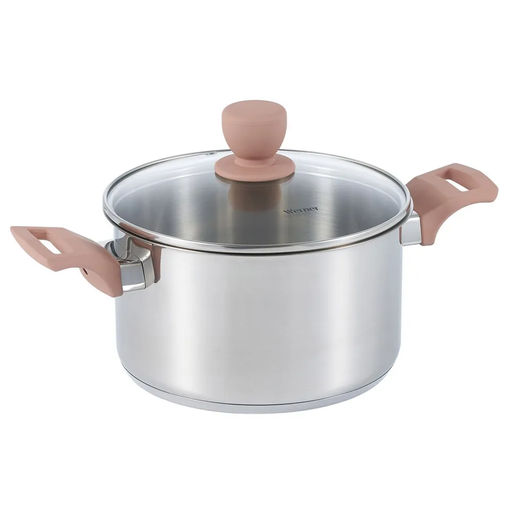 51868 WERNER Набор посуды ELETTO 6 предметов (ковш 1,7л, кастрюли 2,4л/3,6л, крышки), нерж.сталь