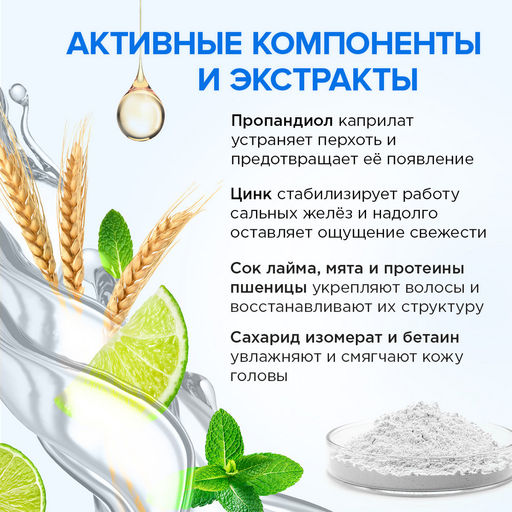 Шампунь-бальзам «Против перхоти 2в1» HAIR THERAPY, 900мл - Synergetic фото 5