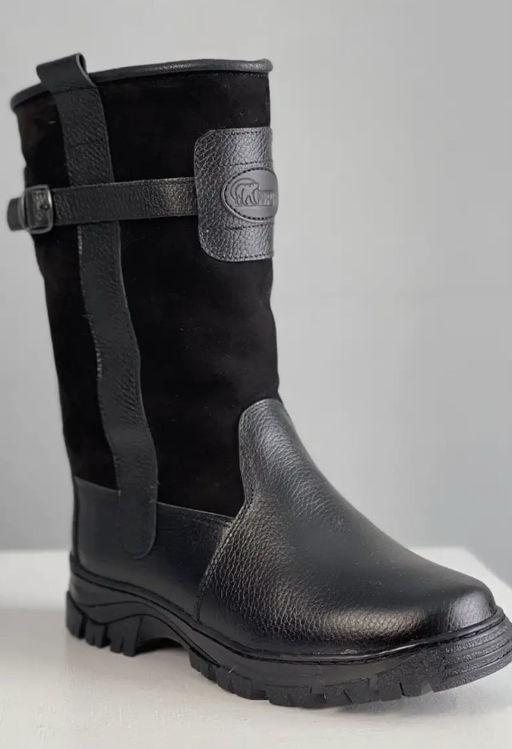 Монголки высокие черные, литая подошва