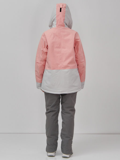 Горнолыжная куртка женская зимняя персикового цвета 7077P - Chunmai фото 11