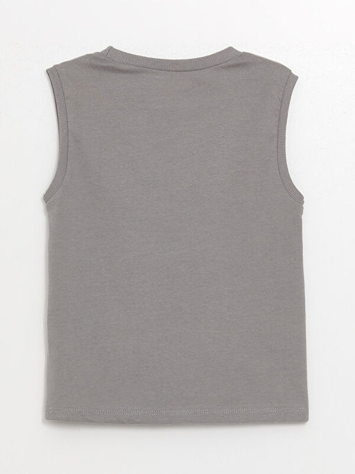 Bisiklet Yaka Bask?l? Erkek Bebek Atlet - Waikiki фото 2