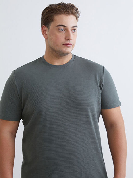 Bisiklet Yaka Penye Erkek Ti??rt