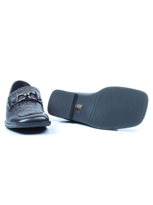 03-DP93-1 BLACK Лоферы женские (натуральная кожа)