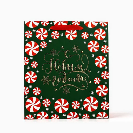 Пакет подарочный новогодний ламинированный «Новогодние чудеса», тиснение, M 30 х 26 х 9 см