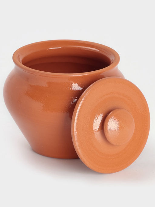 Горшочек под жаркое с крышкой Вятская керамика «Терракота», 700 мл, оранжевый