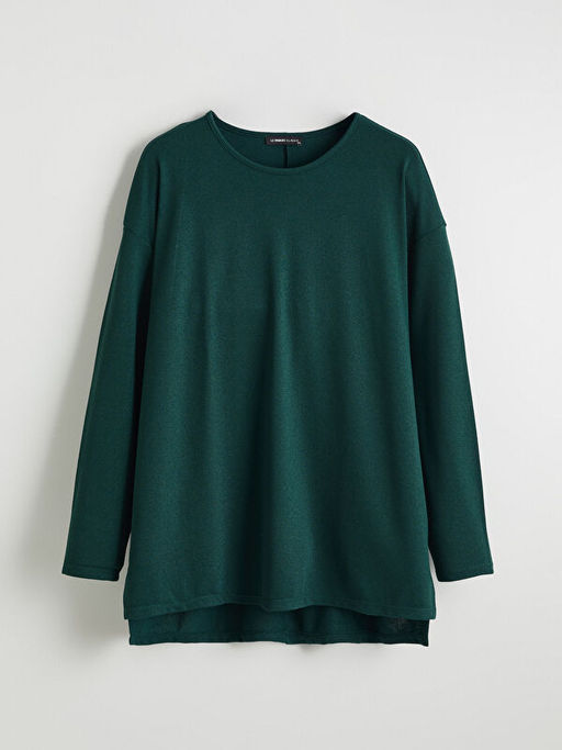 B?y?k Beden Bisiklet Yaka Oversize Kad?n Ti??rt