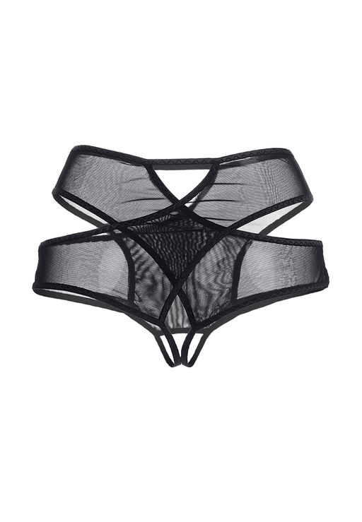 Эротические трусики Waname Liberty с высокой посадкой черные (50-52)