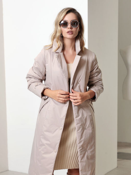 Пальто дем. бежевый - Dizzyway фото 4