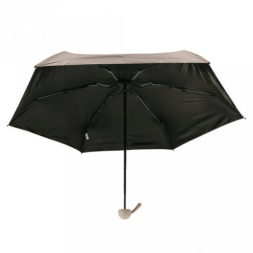 Зонт-мини механический Палитра UPF50+ ткань эпонж (полиэстер) + черное УФ-покрытие, 6 лучей, д/купола 90см, 5 сложений, 18см в сложенном виде, механизм против ветра, ручка с покрытием soft-touch, цвет бежевый, 218гр (Китай) - Домашняя Мода фото 3
