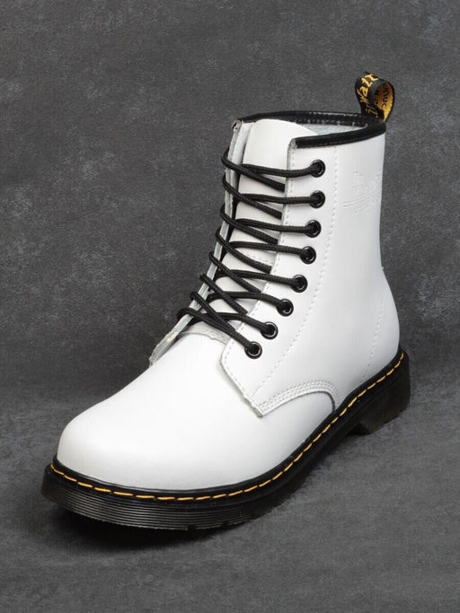 B6019-2 WHITE Ботинки демисезонные женские (натуральная кожа)