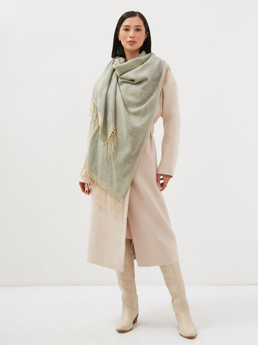 В составе шерсть. Большой теплый двусторонний палантин - Tantino фото 5