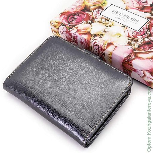 Маленький женский кожаный кошелек Sergio Valentini СВ 8124-001  фото 4