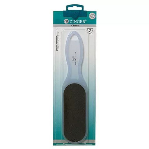 Zinger Тёрка педикюрная двусторонняя абразивная / Classic RA-66, 100/180 грит, белый
