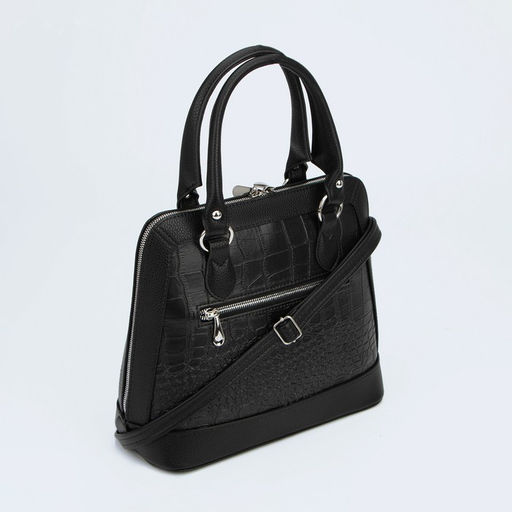 Сумка женская TEXTURA, тоут, средний размер, цвет чёрный  фото 2