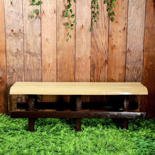 Лавочка садовая «Альтернатива», 120×40×42 см, пластик, МИКС