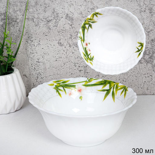 Салатник 300 мл 125 мм / LHBW-50XN (6773) /уп 6/72/ Бамбук с орхидеей