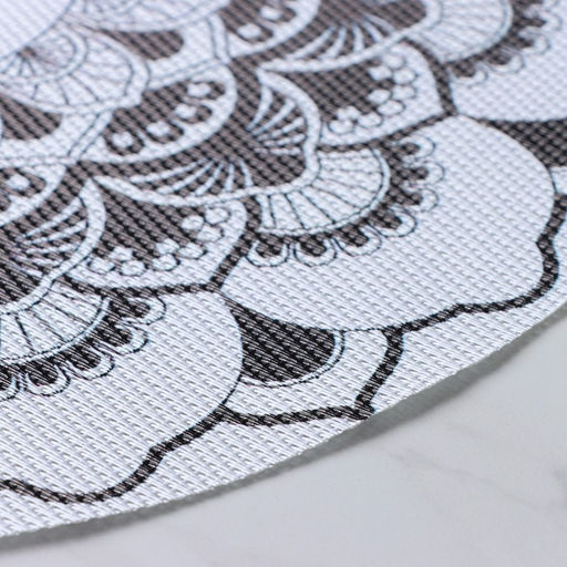 Набор салфеток сервировочных Доляна Мандалы, 4 шт, d=38 см, цвет белый  фото 7