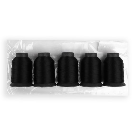 Цена за 5 шт. Нитки обувные, 170 Л, 150 м, цвет чёрный