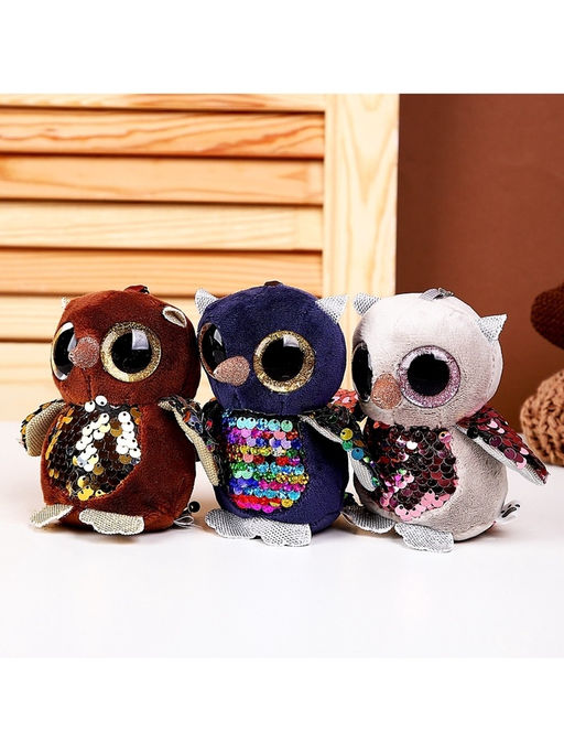 Мягкая игрушка Сова, на брелоке, 10 см, цвета МИКС - Simaland фото 15