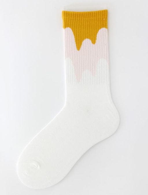 Носки р.35-40 Flow paints Жёлто-белые - Krumpy фото 2