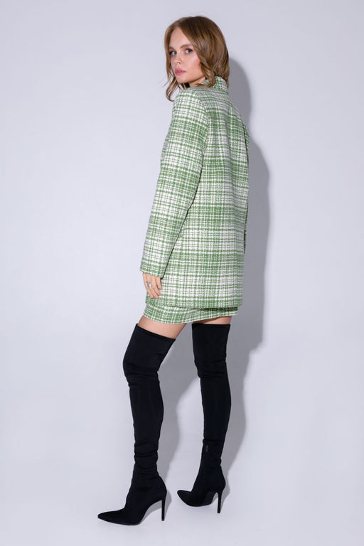 Юбка Pirs 4744 бежево-зеленая клетка  фото 3