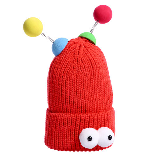 Карнавальная шапка Глазастик с рожками р-р 56-58, цвет красный - Simaland фото 2