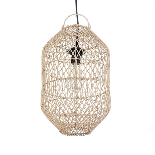 Светильник потолочный из ротанга «Эрвин», 1×120 Вт, Е27, 25×25×40 см