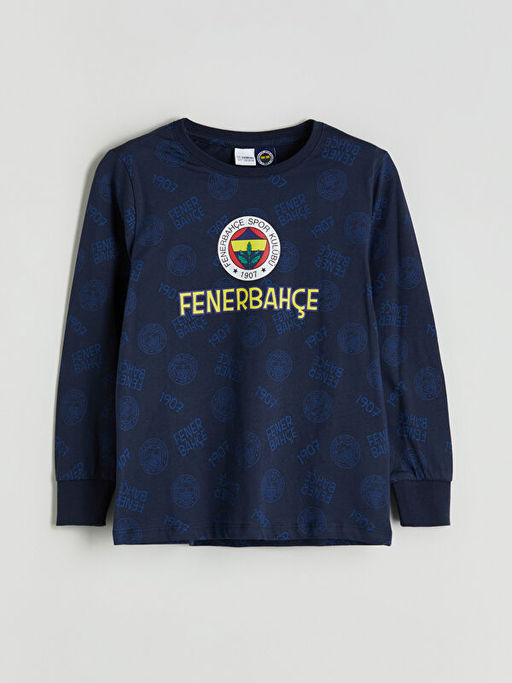 Bisiklet Yaka Fenerbah?e Bask?l? Erkek ?ocuk Pijama Tak?m?