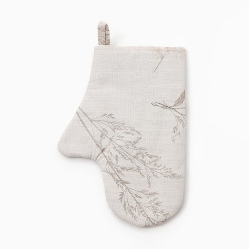 Варежка-прихватка Этель Flower herbarium, 20?27 см, 100% хлопок, репс 210 г/м?