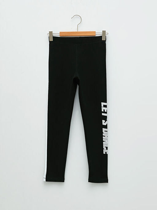 Beli Lastikli Bask?l? K?z ?ocuk Uzun Tayt - Waikiki фото 2