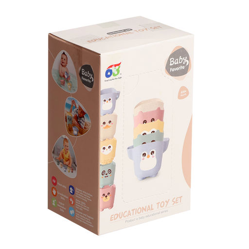 Игрушки для купания «Зверята», набор 5 стаканчиков