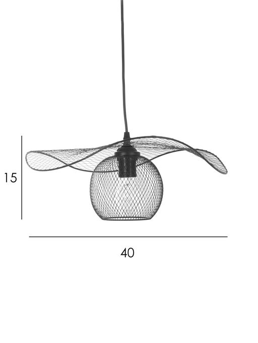 Светильник подвесной ЭкономСвет 10297/1MBK, 1×40 Вт, E27, 42×42×17-80 см, чёрный