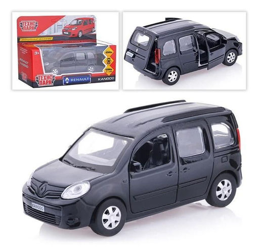 . Модель "Renault Kangoo" металл 12 см, открыв. двери, инерц., черный в кор. арт.KANGOO-BK